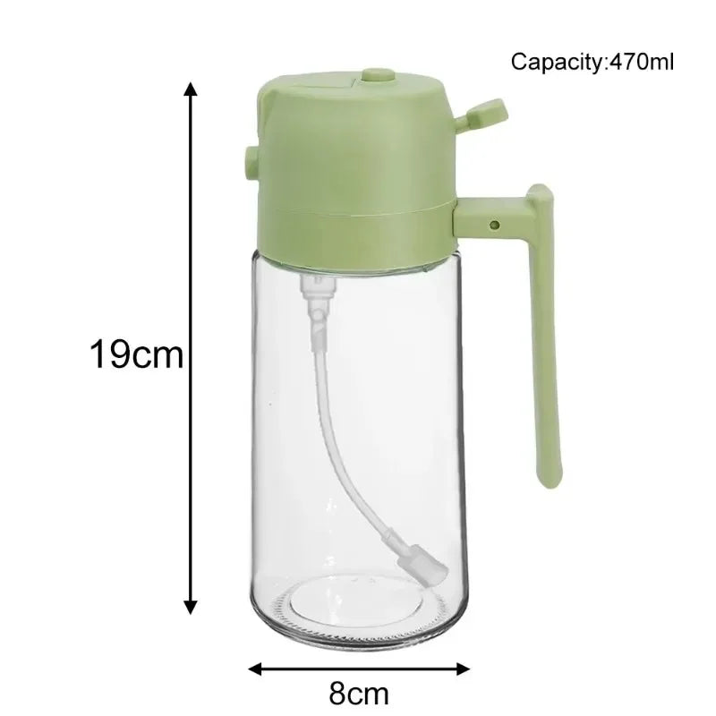 2-in-1 Anti-Leakage Glass Oil Dispenser & Sprayer