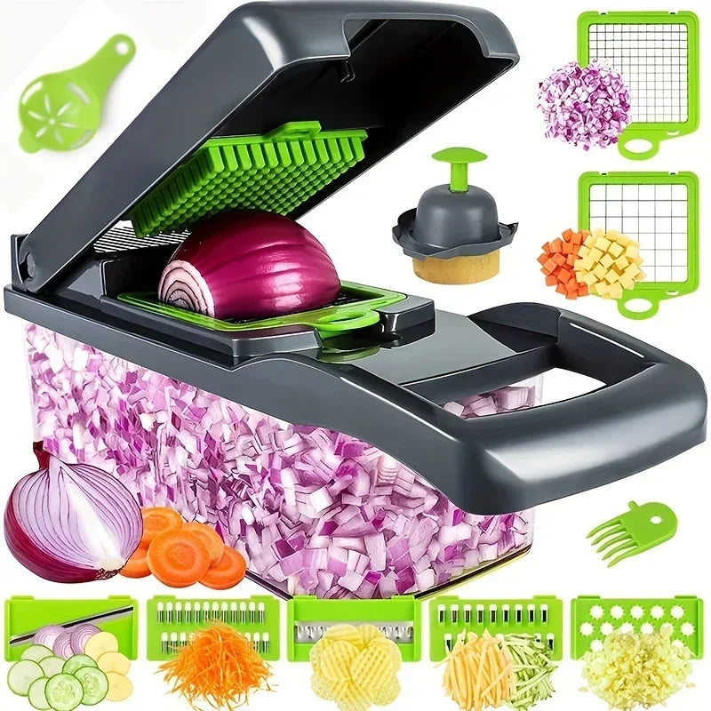 16-Piece Multifunctional Vegetable & Fruit Chopper Set