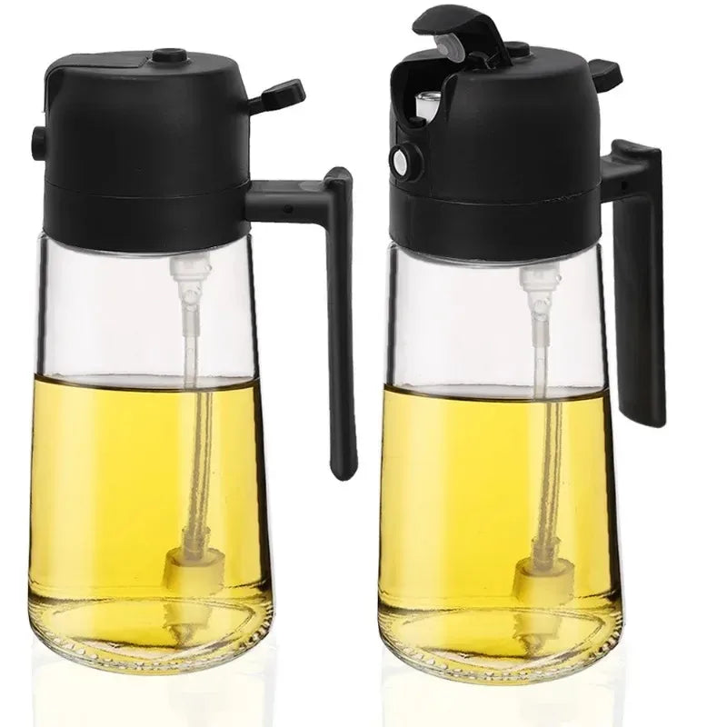 2-in-1 Anti-Leakage Glass Oil Dispenser & Sprayer