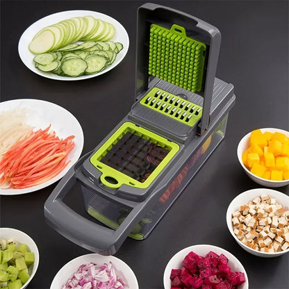 16-Piece Multifunctional Vegetable & Fruit Chopper Set