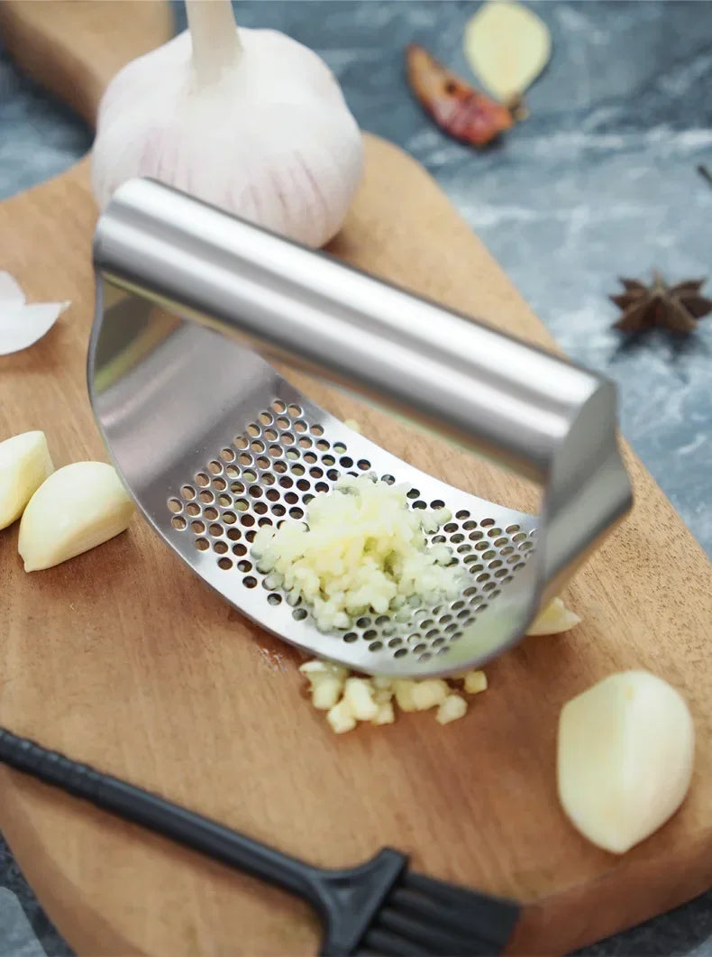 Upgraded Stainless Steel Garlic Press