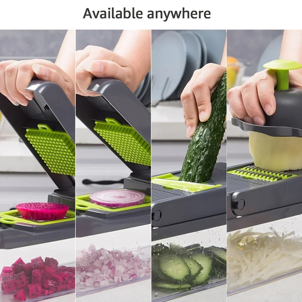 16-Piece Multifunctional Vegetable & Fruit Chopper Set