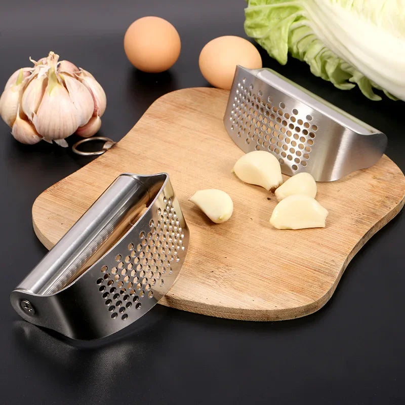 Upgraded Stainless Steel Garlic Press