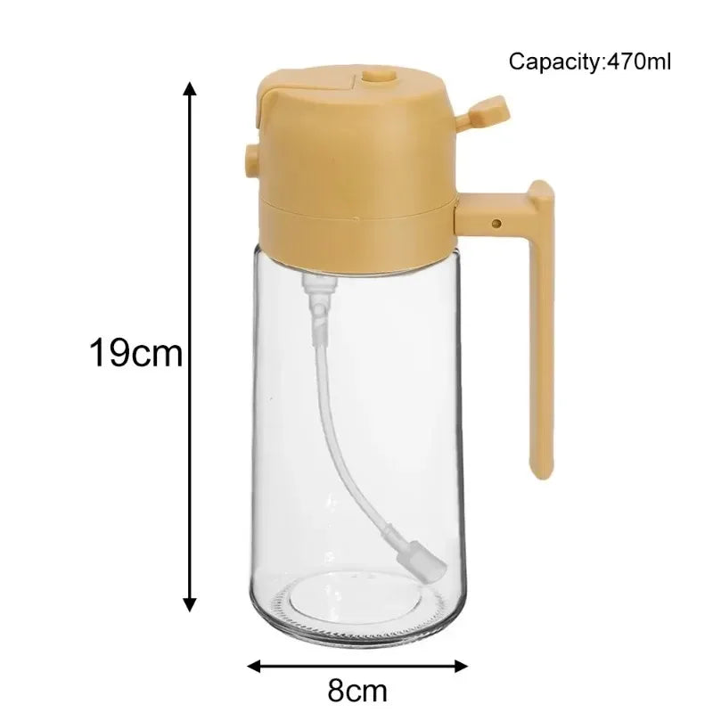 2-in-1 Anti-Leakage Glass Oil Dispenser & Sprayer