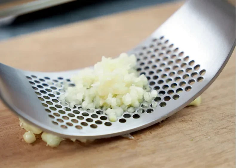 Upgraded Stainless Steel Garlic Press