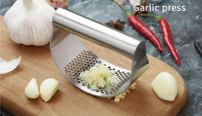 Upgraded Stainless Steel Garlic Press