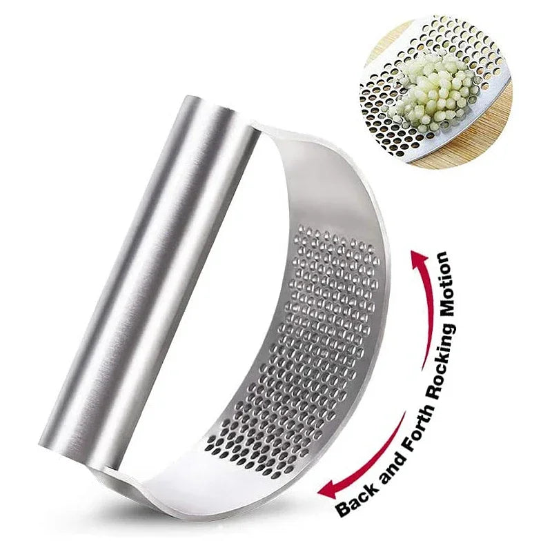 Upgraded Stainless Steel Garlic Press