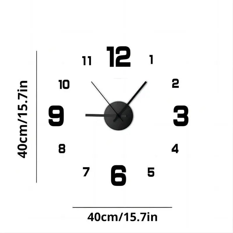 Creative Frameless DIY Wall Clock