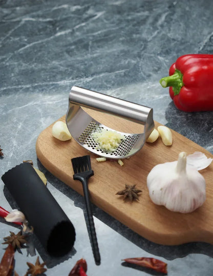 Upgraded Stainless Steel Garlic Press